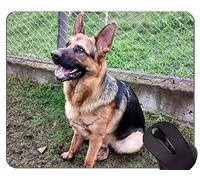 Perro corriendo Pastor Alemán Animal Picture Mouse Pad, perro personalizado rectángulo Gaming Mouse Pads