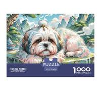 Perro Crestado Chino Puzzle 1000 Piezas Pasatiempo Creativo, Regalo, Diversión Mascotas Lindas Juego Educativo para Adultos Y Niños Juguete Colorido para Niños De 8 A 12 Años70x50cm/1000pcs