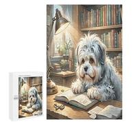Perro Crested Chino Puzzles 1000 Piezas Maquetas Educativas Construir 3D Rompecabezas para Familia DIY Moderno Desafío Intelectual Aliviar Estrés 1000 PCS