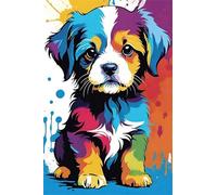 Perro de acuarela Diamond Painting para Adultos,5D Round Drill diamond painting kit completo,DIY Strass Diamante Bordado Cristal Punto de Cruz Painting para Hogar Pared Decoración 30x70 cm