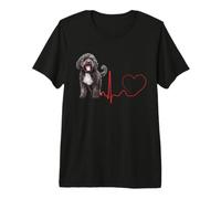 Perro de Agua español Latido del corazón ECG Funny Dogs Lover & Dueño Camiseta Premium