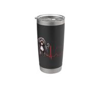 Perro de agua español Latido del corazón ECG Funny Dogs Lover & Dueño Vaso térmico de acero inoxidable de doble pared