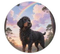 Perro de Agua portugués 1000 Piezas Rompecabezas Mascota Perro Circular Puzzle para Adultos Y Niños Regalos Originales Juegos De Puzzle para Aliviar El Estrés 1000pcs (67.5x67.5cm)