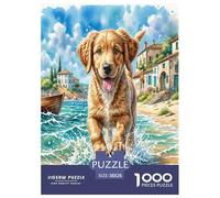 Perro de Agua portugués Puzzle Imposible,desafío for Adults Juego Educativo 1000 Piezas Obra De Arte De Juego De para Adultos Y Niños A Partir De 12 Años 38x26cm/1000pcs
