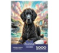 Perro de Agua portugués Puzzles Imposible,desafío para Adultos Entretenimiento Creativo 1000 Piezas Obra De Arte De Juego De para Adultos Y Niños 38x26cm/1000pcs