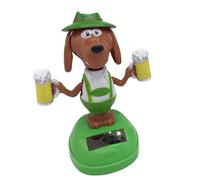 Perro De Cabezal Solar Bobble - Muñeca De Baile De Tablero, Figura De Energía Solar | Ornamento De Escritorio De La Oficina en Casa Del Automóvil, Juguete De Solares Animados Para Decoración, Divertid
