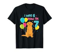 Perro de cumpleaños de 7 años 6 Now I'm 7 67 Funny for Kids Camiseta