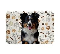 Perro De Dibujos Animados, Cachorro Lindo, Animales De Compañía, Pata Negra Alfombra para Puerta Antideslizantes Alfombra Lavable Felpudo para Bienvenida Cocina Comercios 40x60Cm