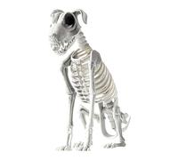 Perro De Esqueleto Sentado - Decoración De Perro Esqueleto Portátil | Animales Decoración Esqueleto | Decoración Con Articulaciones, 17,3x12.2 Pulgadas Decoración Para Escenas De Cementerio Decoración