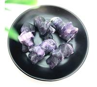 Perro de fluorita púrpura natural tallado a mano animales de cristaldecoración de Reiki piedras naturales y minerales