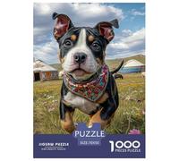 Perro de Ganado Australiano Puzzle 1000 Piezas Perro Ilustración Rompecabezas Desafío Difícil, Exclusivo De Amazon para Adultos Y Jóvenes 70x50cm/1000pcs