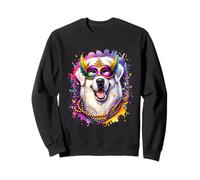 Perro de los Grandes Pirineos de Mardi Gras Sudadera
