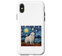 Perro de los Grandes Pirineos Noche Estrellada Carcasa para iPhone X/XS