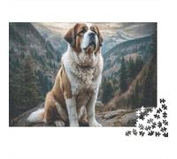 Perro de Mascota Lindo 1000 Piezas Rompecabezas Clásico Actividades Familiares Pastor Australiano en Las montañas Jigsaw Desafíos Difíciles para Regalo 38x26cm/1000pcs