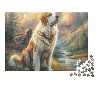 Perro de Mascota Lindo 1000 Piezas Rompecabezas Colorido Actividades Familiares Pastor Australiano en Las montañas Jigsaw Juegos Educativos para Familiares Y Amigos 38x26cm/1000pcs
