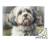 Perro de Mascota Lindo 1000 Piezas Rompecabezas Imposible DecoracióN Familiar Primer Plano de la Habana Jigsaw Juegos Educativos para Adultos 38x26cm/1000pcs