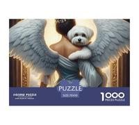 Perro de Mascota Lindo Adultos 1000 Challenge, Rompecabezas Familiar Único Panorámico, Regalos Navideños para Niñas/niños, A Partir De 14 Años 70x50cm/1000pcs