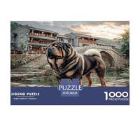Perro de Mascota Lindo Puzzle 1000 Piezas para Adultos, Reto Familiar, Antiestrés, Ejercita Memoria para Adultos/niños ≥12 Años 38x26cm/1000pcs