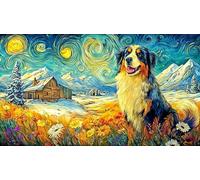 Perro de montaña bernés en un Paisaje nevado Puzzle para Adultos de 1000 Piezas - Juego diFícil & Estimulante Actividad para casa Regalo 38x26/1000pcs