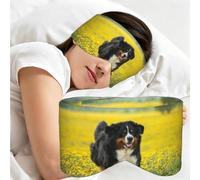 Perro de montaña bernés feliz, Antifaz para dormir, ideal para el hogar, viajes y trabajo por turnos. Cubre completamente los ojos y bloquea la luz.