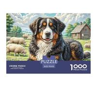 Perro de montaña Bernese Adultos 1000 Tabletas, Rompecabezas Desafiante Único Panorámico, Regalos Navideños para Niñas/niños, A Partir De 14 Años 70x50cm/1000pcs
