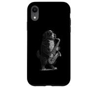 Perro de montaña de Berna Jugando Saxofón Jazz Música Amante de Carcasa para iPhone XR