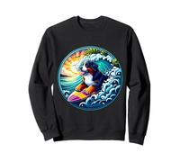 Perro de montaña de Berna Surfing Surfing Dueño Surfboard Rider Sudadera