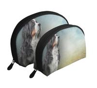 Perro de montaña de Bernese, Bolsa de Maquillaje de Concha, Monedero pequeño para Mujer, Bolsa de artículos de tocador, Bolsa de cosméticos, 2 Piezas