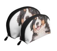 Perro de montaña de Bernese, Bolsa de Maquillaje de Concha, Monedero pequeño para Mujer, Bolsa de artículos de tocador, Bolsa de cosméticos, 2 Piezas