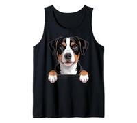 Perro de montaña Entlebucher, Divertido Perro de pastoreo Suizo Que se asoma Camiseta sin Mangas