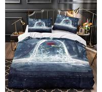 Perro de montaña Funda de Edredón Cierre de Cremallera Oculta Juego de 3 Piezas Suave Estampado 3D con Fundas de Almohada Suave Vida silvestre escénica Funda Edredon for Adultos King（220x240cm）