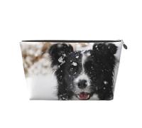 Perro de Nieve Border Collie, Bolsa de artículos de tocador Bolsa de Maquillaje Bolsa de cosméticos Bolsa de artículos de tocador de Viaje portátil