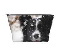 Perro de Nieve Border Collie, Bolsa de artículos de tocador Bolsa de Maquillaje Bolsa de cosméticos Bolsa de artículos de tocador de Viaje portátil