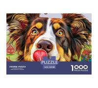 Perro de pastoreo Puzzle para Adultos Un Imposible Rompecabezas De Alta Definición - El Regalo Original Y Sorprendente para Esta Navidad, Recomendado Desde 14 Años 52x38cm/1000pcs