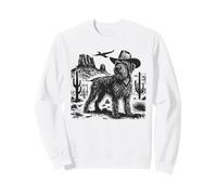 Perro de Pelo Duro Cowboy Western Desert Art Schnauzer Adventure Sudadera