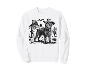 Perro de Pelo Duro Cowboy Western Desert Art Schnauzer Adventure Sudadera