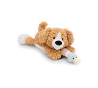 Perro de peluche con pato, 30 cm, marrón, suave muñeco de peluche NICI, adorable animal para abrazarlo y jugar, gran idea de regalo para niños y personas adultas - 62149