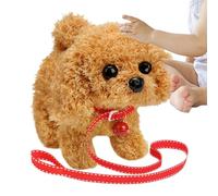 Perro de peluche eléctrico - Cachorro de peluche | Cachorro robot, peluche electrónico interactivo para mascotas, mascota ladra cola ardiente para niños niñas