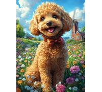 Perro de Peluche en Las Flores Puzzle 1000 Piezas Cartón Resistente para Niños Mayores 14 Años Cuentos de Hadas de Animales y Plantas Estimulación Cerebral Entretenimiento Sin Pantalla