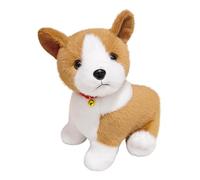 Perro de peluche, peluche peluche | Peque de peluche de peluche de perro pequeño | Animales pequeños de embriagables, peluches de animales de dibujos animados realistas, almohadas de lanzamiento para