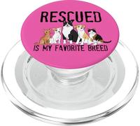 Perro de Rescate, Gato de Refugio, adopción de Mascotas, Dibujos Lindos de Mascotas PopSockets PopGrip para MagSafe