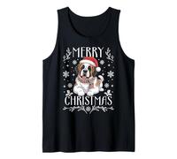 Perro de San Bernardo, Feliz Navidad, Divertida y FEA Navidad Camiseta sin Mangas