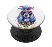 Perro de Spaniel Picardía Azul Mardi Gras PopSockets PopGrip Adhesivo