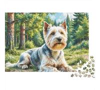 Perro del Bosque Puzzle de 1000 Piezas Papel para Adultos Escena del Bosque Juego de Puzzle Puzzle para Toda la Familia 52x38cm/1000pcs