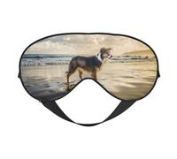 Perro del cielo de mar Border Collie, Cubreojos completos Antifaz bloqueador de luz Antifaz para dormir Antifaz suave con los ojos vendados Noche