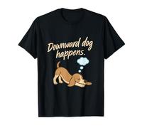 Perro descendente Yoga Pose Mindfulness Perro Novedad Camiseta