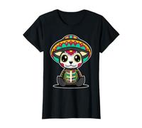 Perro Día delos Muertos Calavera Azúcar Mexicana Kawaii Camiseta