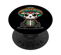 Perro Día delos Muertos Calavera Azúcar Mexicana Kawaii PopSockets PopGrip Adhesivo