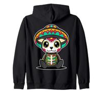 Perro Día delos Muertos Calavera Azúcar Mexicana Kawaii Sudadera con Capucha