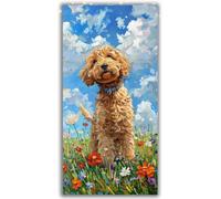 Perro Diamond Painting Adultos Grande XXL 70x140cm Kit Completo, 5D DIY Pintura de Diamante Full con Diamantes Redondos, Decoración Pared Salón, Renovación Hogar Primavera, Arte Mural, Paisaje Y1-985